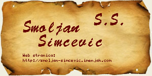 Smoljan Simčević vizit kartica